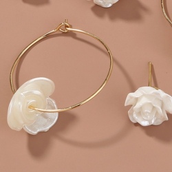 Over-sized Resin Flower Earrings